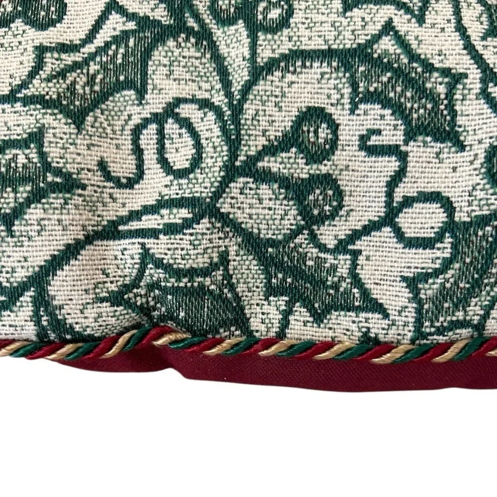 NOEL Square Needlepoint Throw Couch Accent Pillow Tapestry Christmas Hol…